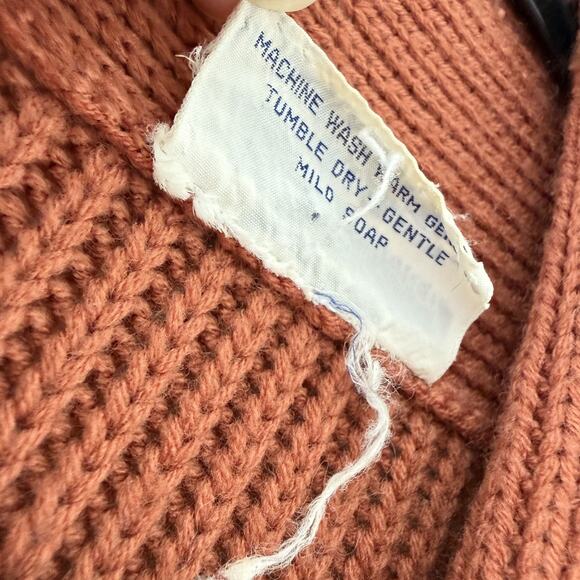 70s Knit Maxi Cardigan Coat L - Picture 5 of 9